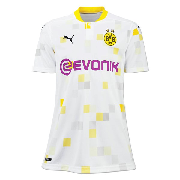 Camiseta Borussia Dortmund Tercera Equipación Mujer 2020-2021 Blanco
